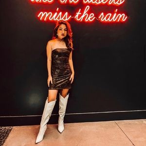 FREE SHIP snake print tube dress